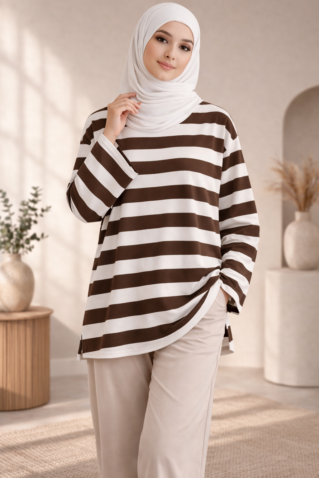 Gestreiftes Basic Shirt