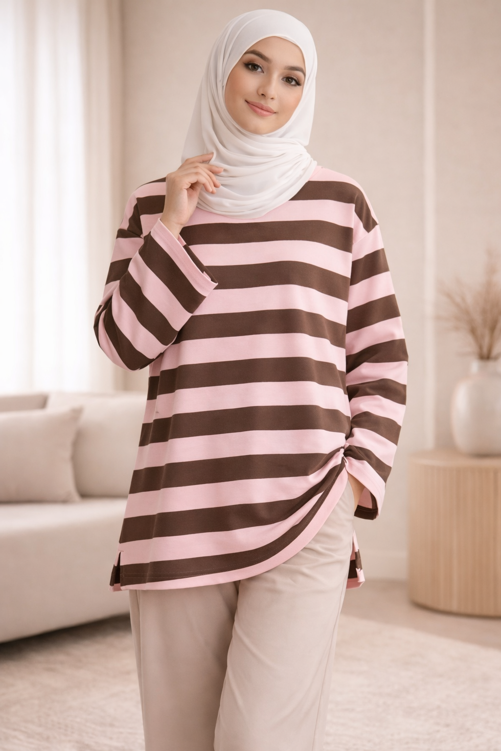 Gestreiftes Basic Shirt