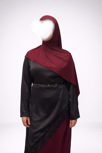 Satin Tunika mit Spitze