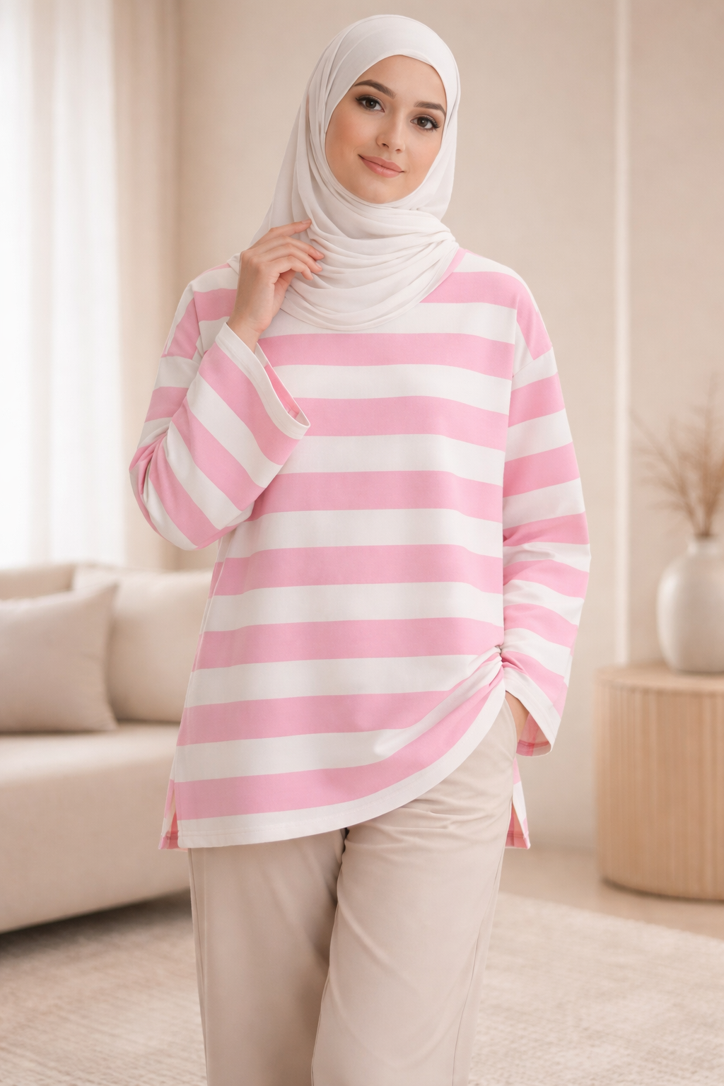 Gestreiftes Basic Shirt