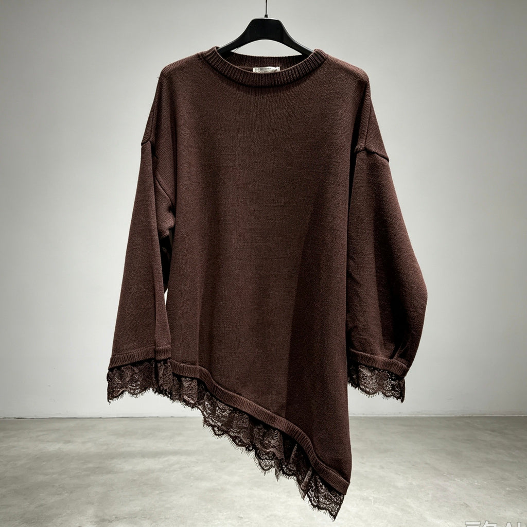 Asymmetrische Lace Tunika