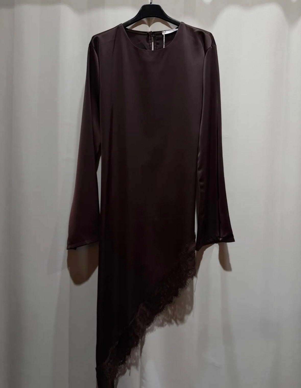 Satin Tunika mit Spitze