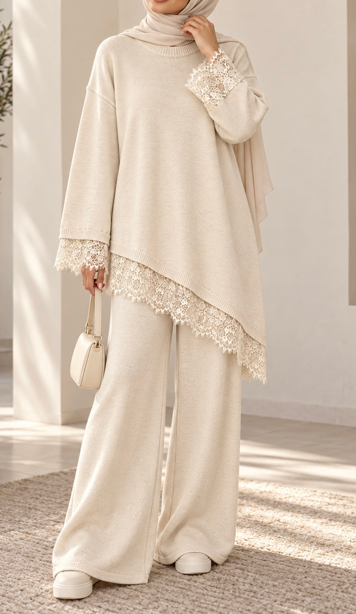 Asymmetrische Lace Tunika