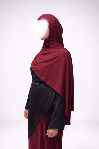 Satin Tunika mit Spitze